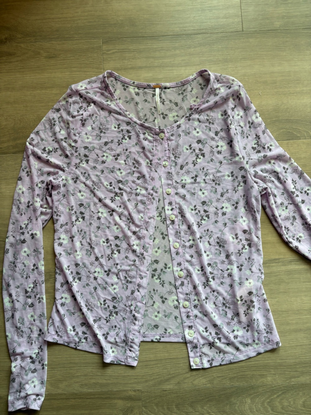 Free People Sheer Floral Button-Down NWT